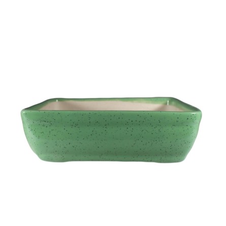 Bonsai Green Ceramic Pot